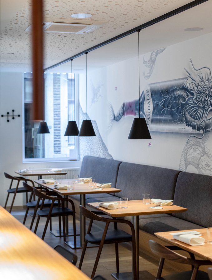 Salle du restaurant chez Caudalie